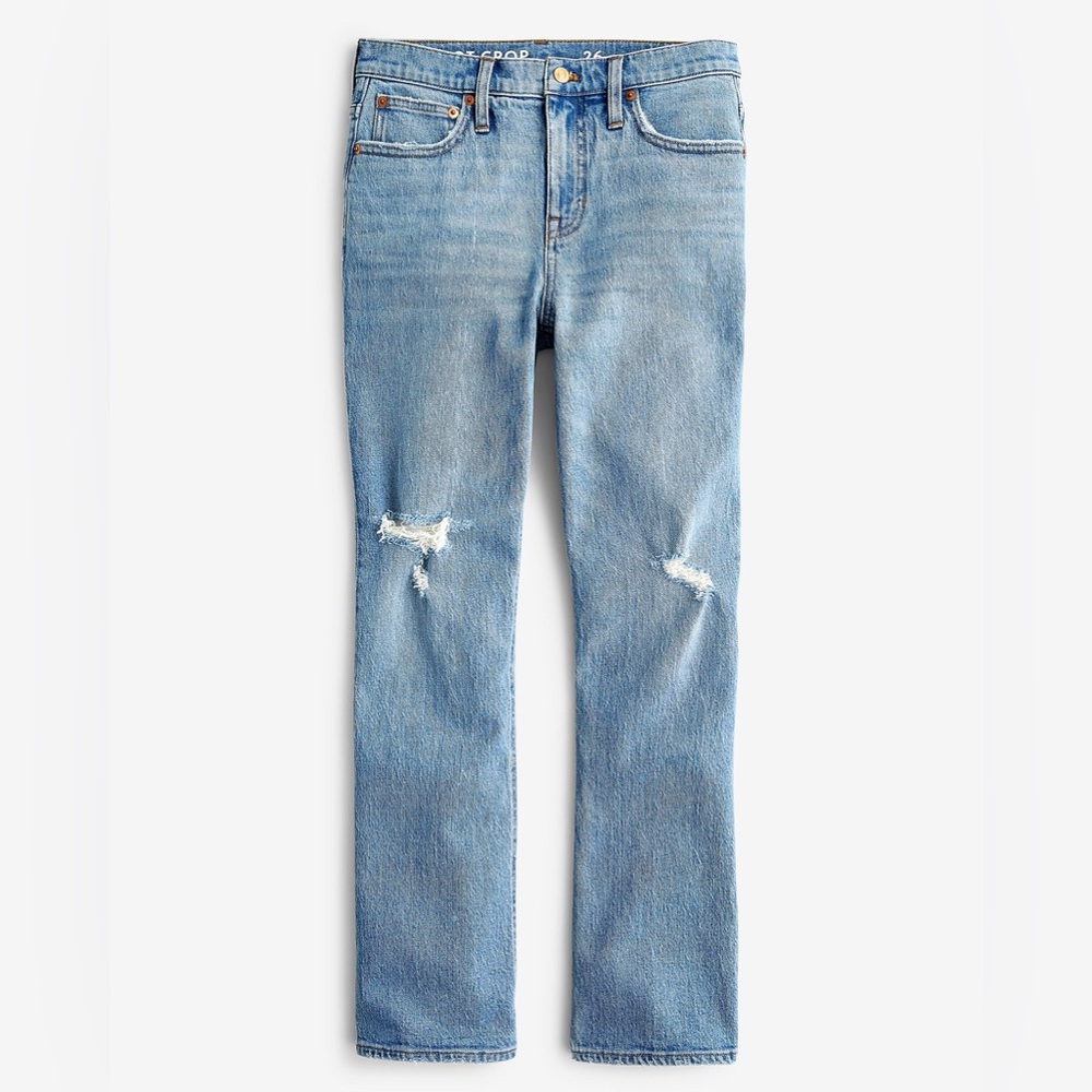 NWT J.Crew 9" Demi-Boot Crop Jean In Rocky Shore Wash Size 28 Item BH771